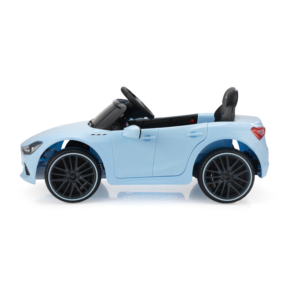 Maserati Ghibli Licensed 12V Kids Ride On Car, Battery Powered Electric Vehicle w/ 2.4G Remote Control, LED Lights, MP3 Music, USB, Horn, Children Age 3-6, Small