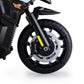 12V Off road Motorcycle , Electric Motor Toy Bike with Training Wheels for Kids 3-6, - Silver White-Car for Kidz